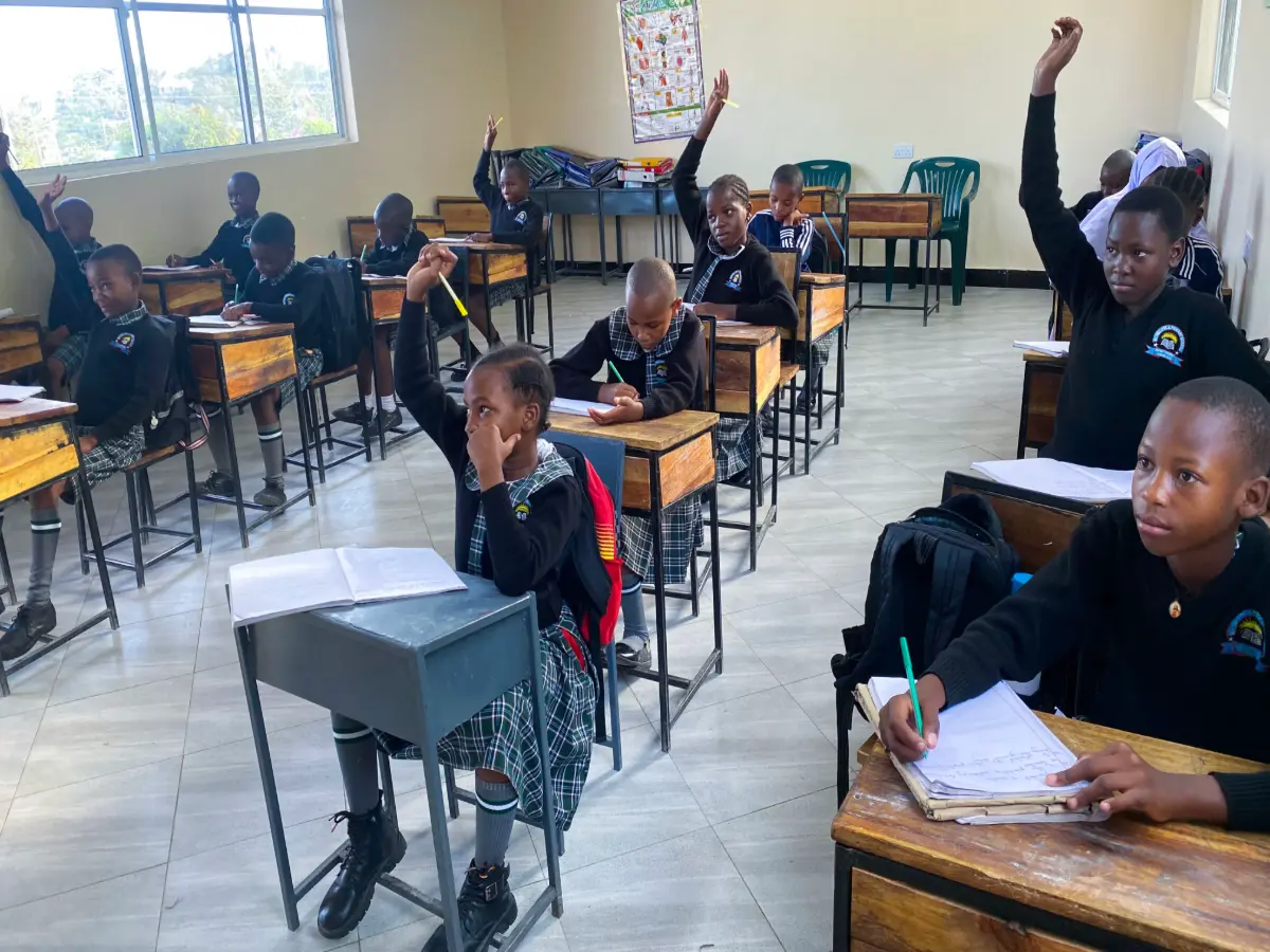 Primary School students engaged in interactive classroom learning